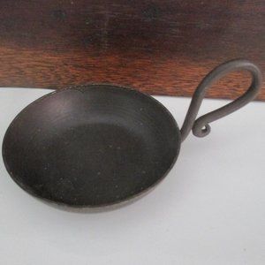 Little Cast Iron Dish Candle Holder Made in India 2.75 inches wide with handle